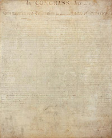 The signing of the Declaration of independance