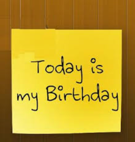 My birthday