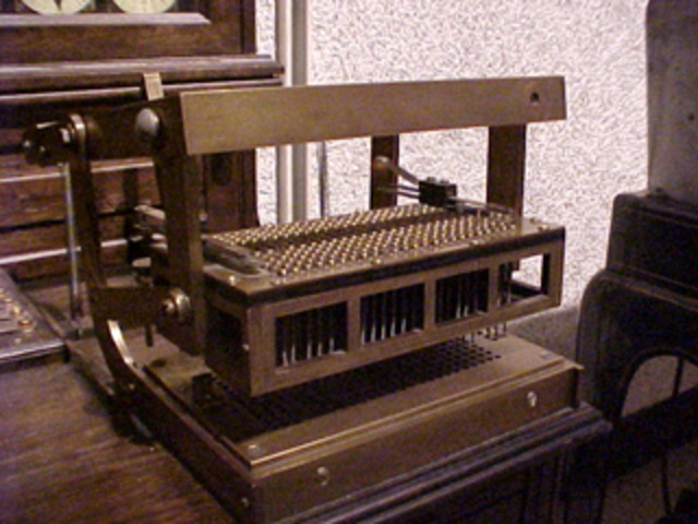 Electricity run punch card machine