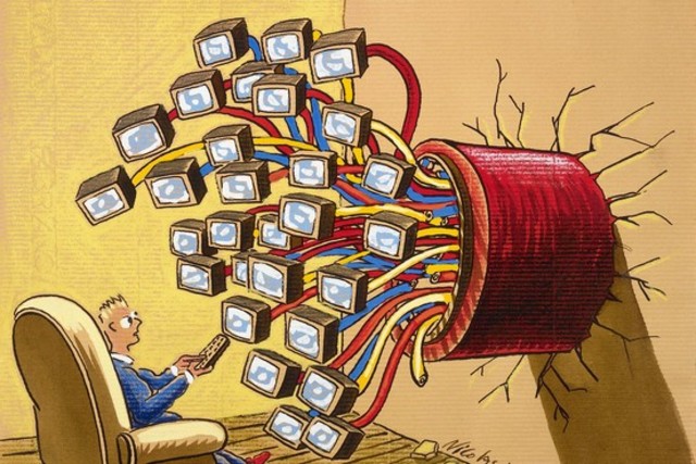 Televisions prominent in most homes