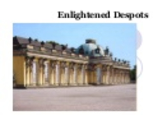 Introduction to Enlightened Despots.