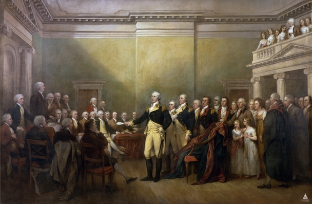 Washington resigned as commander in chief of Continental Army