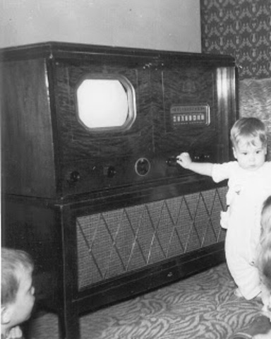 The first commercial television broadcast