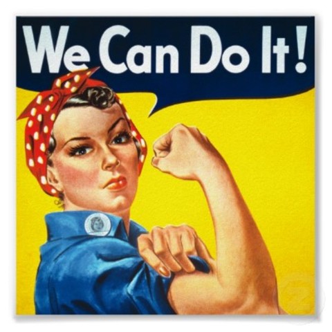 1941-45: Rosie the Riveter campaign brings women to the factory work force