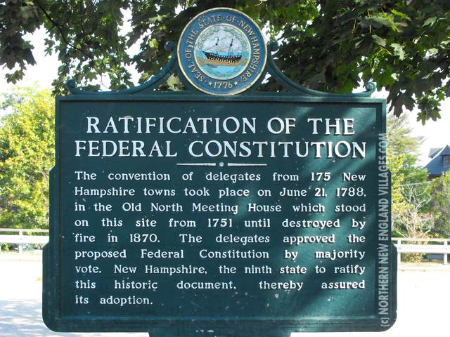 New Hampshire ratifies the Constitution