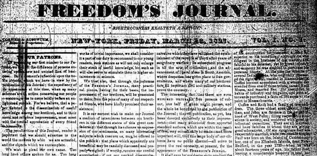 Freedom's Journal Published