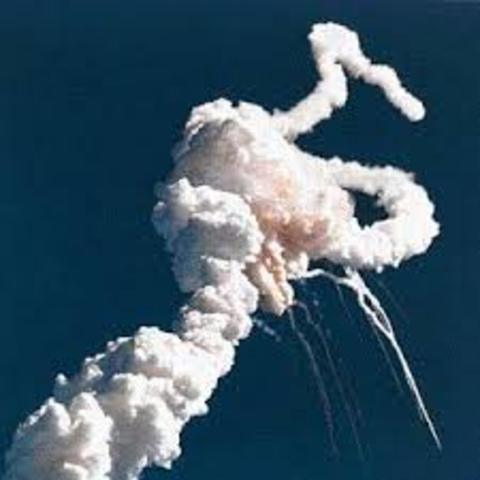 The explosion of the Challenger