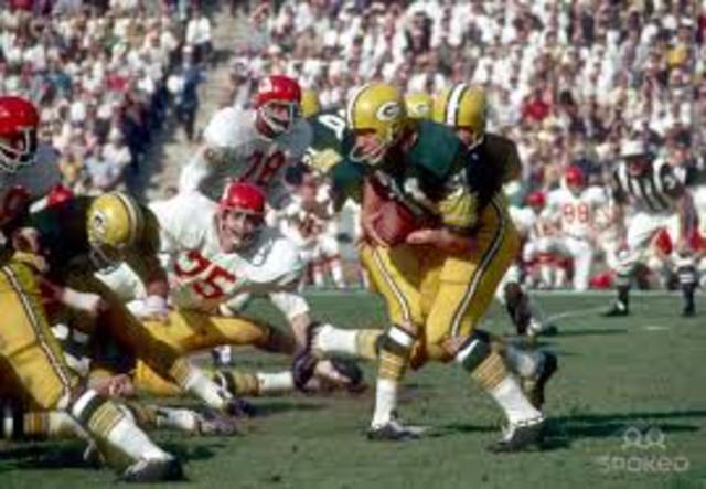 The First Super Bowl between the Green Bay Packers and the Kansas City Chiefs
