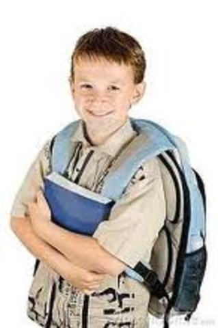 Schoolboy: From 7 years old to about the age of 16