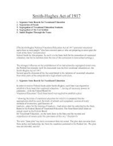 Smith-Hughes Act