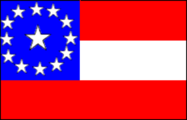 The First National Flag of the Confederacy-the "Stars and Bars"