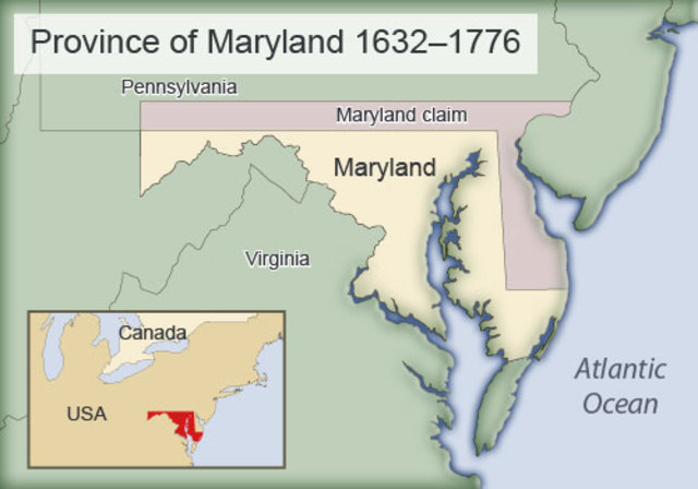 Maryland Colony Founded