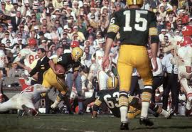 The First Super Bowl between the Green Bay Packers and the Kansas City Chiefs