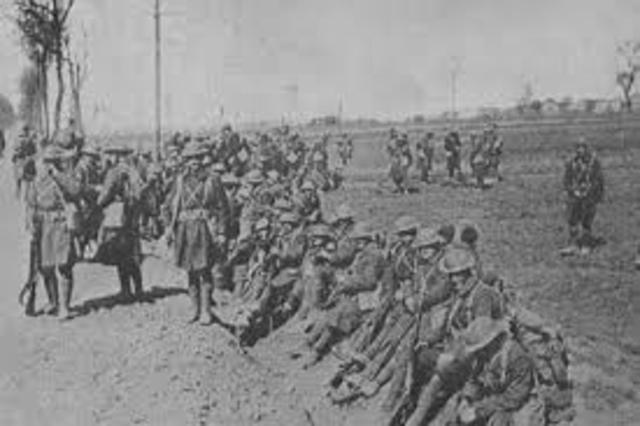 Mark the years of World War I