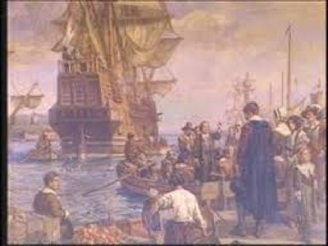 Pilgrims from the Mayflower arrived in America.