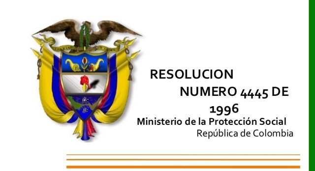 Resolución 4445 de 1996