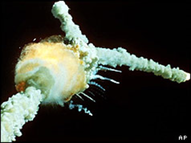 Explosion of the Challenger Space Shuttle