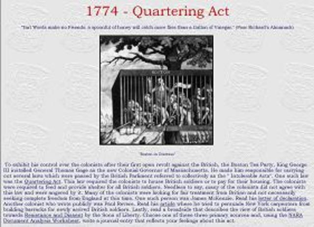 Quartering Act of 1774