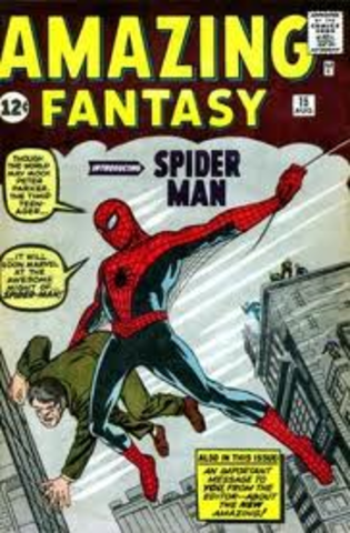 first app. of spider man in comics