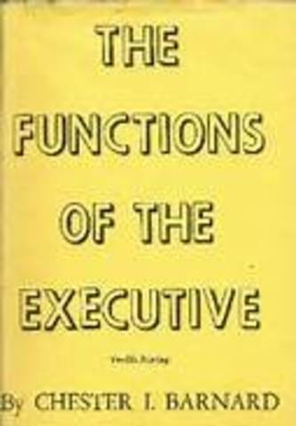 THE FUNCTION OF THE EXECUTIVE BOOK - Barnard