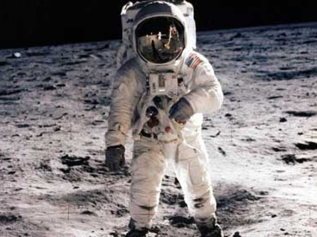 Neil Armstrong Walking on Moon