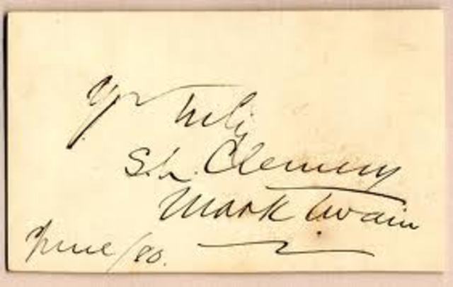 First used pen name Mark Twain on Enterprise.