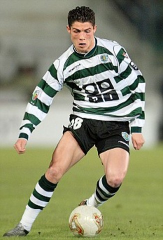 Cristiano Ronaldo makes his debut.