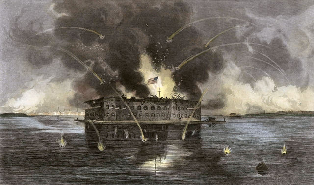 The First Shot at Fort Sumter