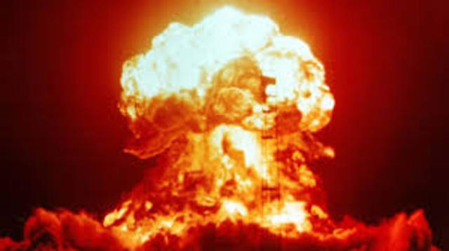 The dropping of the atomic bomb