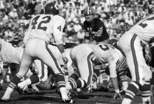 The 1st super bowl between the Green Bay Packers and the Kansas City Cheifs