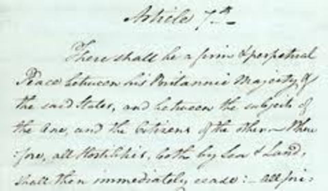 British and Americans Sign Preliminary Articles of Peace