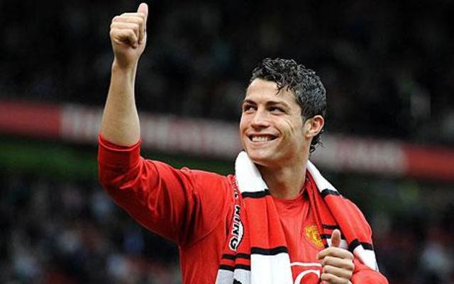 Cristiano Ronaldo signs with Manchester United in the Barclays Premiere League.