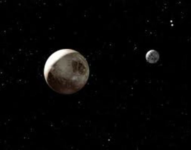 Takes Pluto 6 days, 9 hours, and 17 min to spin once
