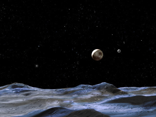 Pluto has two smaller moons