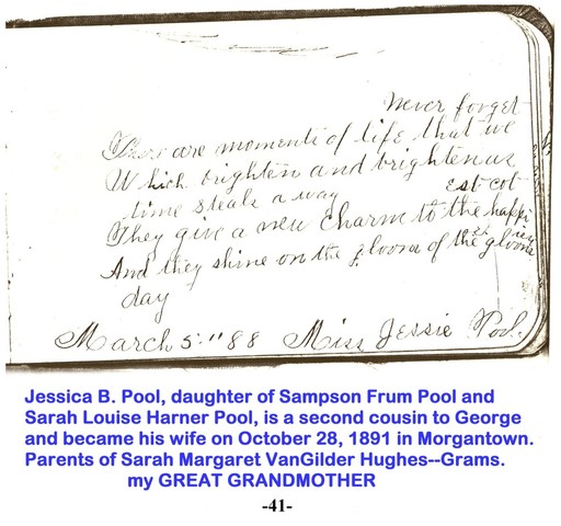 Jessie signed George VanGilder autograph book