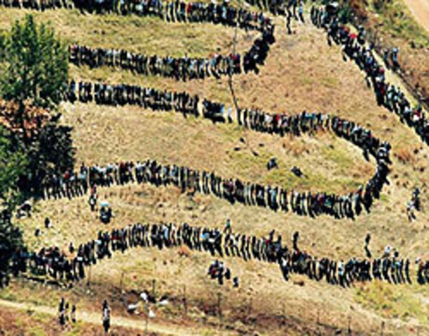 First democratic elections