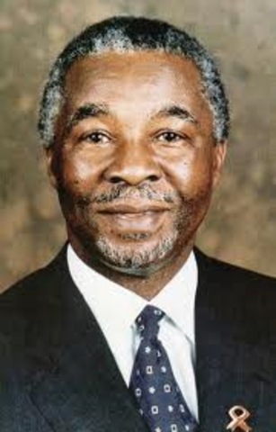 Thabo Mbeki elected as president