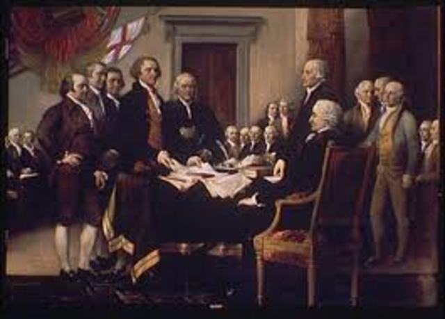 The signing of the Declaration of Independance