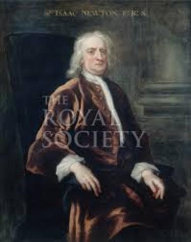 Newton is elected to the Royal Society.