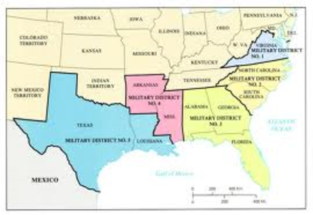 The reconstruction act to allow states back into the union