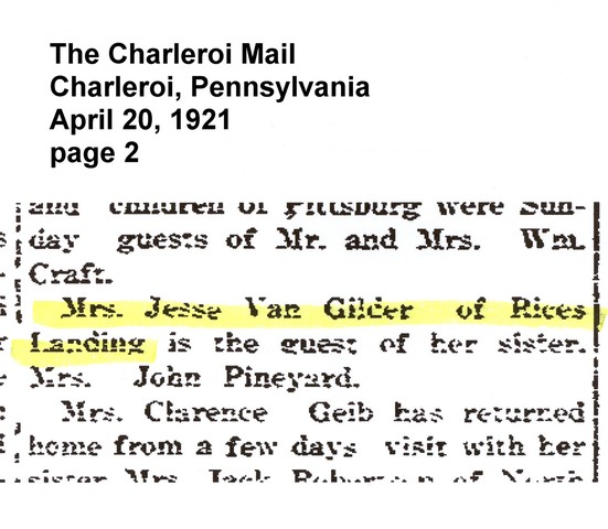 Living at Rices Landing, Pennsylvania