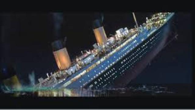 THe sinking of the Titanic
