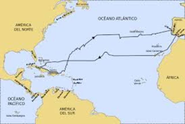 Colombus sailed the ocean blue