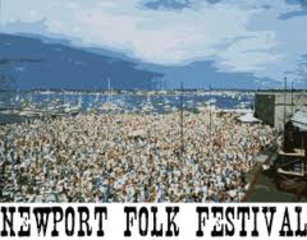 Bob Dylan at Newport folk festival