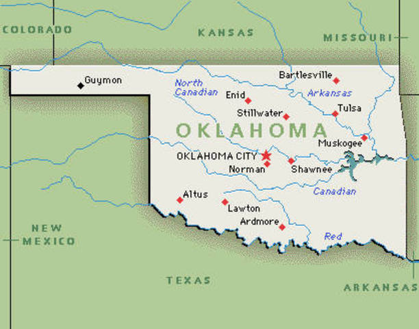 Oklahoma opened for settlements