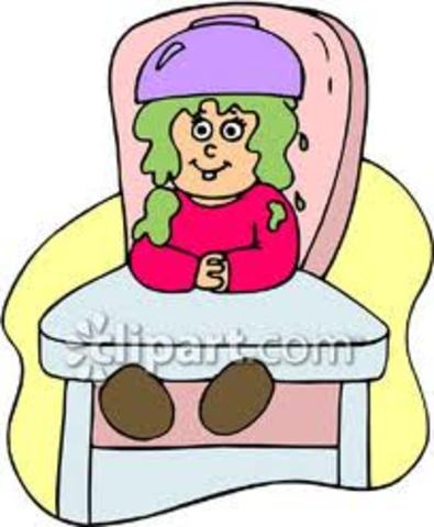 Crawling and starting to say alien languages.