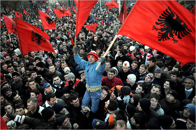 After decades of conflicts between the Balkan people, and including forces from several European nations as well as the USA and Canada, Kosovo declares itself independent.