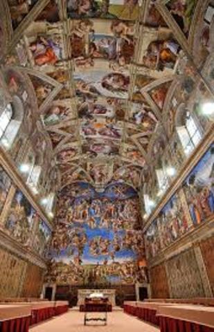 Michelangelo Paints the Sistine Chapel Ceiling
