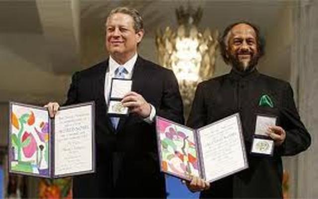 Al Gore (and IPCC)Presented with the Nobel Peace Prize for their work on climate change