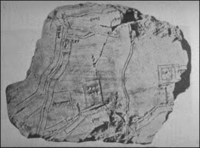 First clay map, found dated back to 2300 B.C.